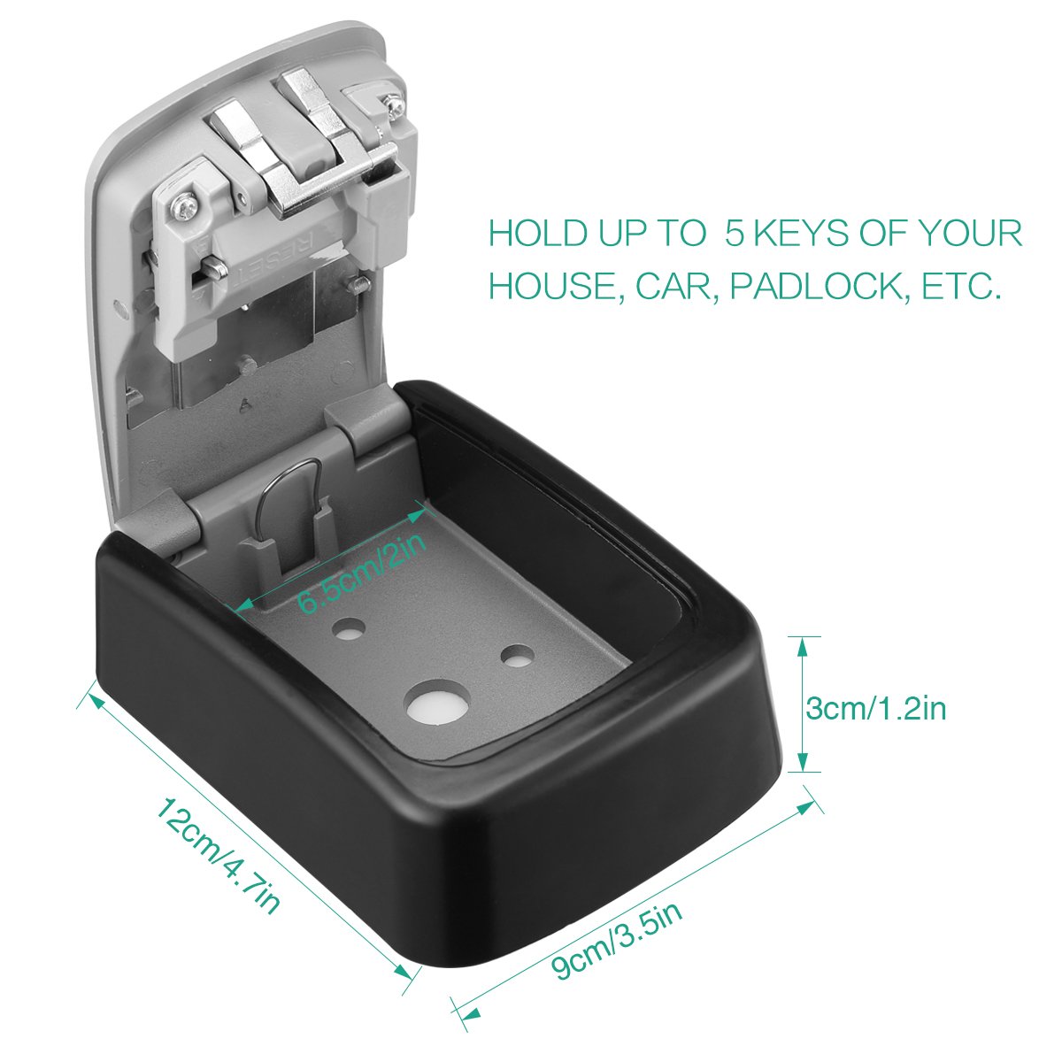 Coffre-Fort Livre Avec Serrure à Combinaison - Boîte De Rangement Discrète Pour Bijoux, Clés Et Argent - Bleu