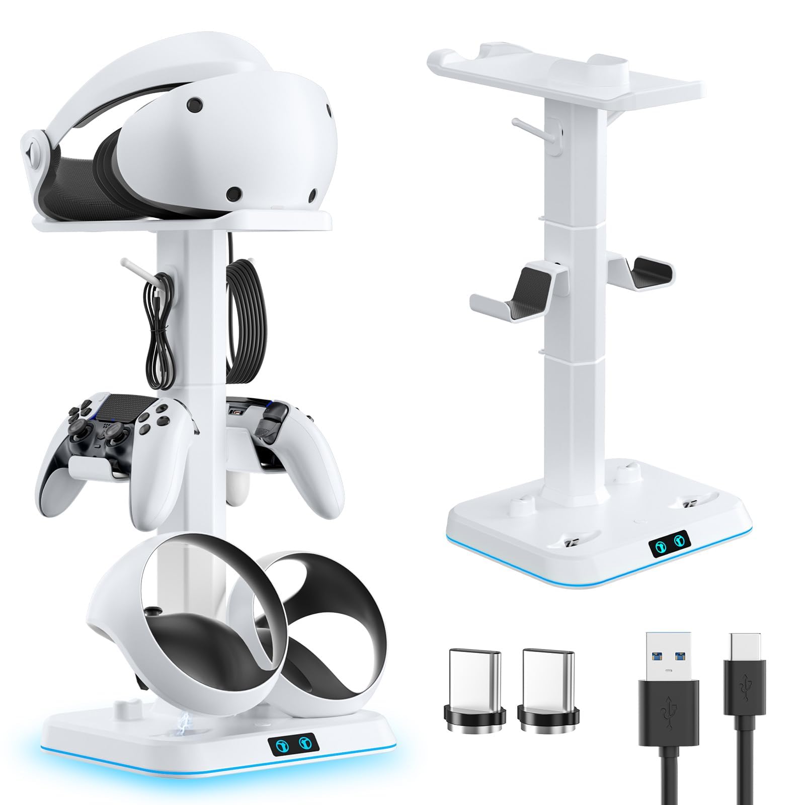 Photo 1 of Kosker PSVR 2 Charging Station, Fast Charging Dock with Magnetic Clasp, Storage Stand for VR2 Headset & PS5 Controller with 9 RGB Modes, Includes Type-C Connectors Commodore 64 Games