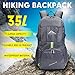 WALUCAN Lightweight Foldable Packable Durable Travel Hiking Backpack Daypack LARGE 35L-8.Grey