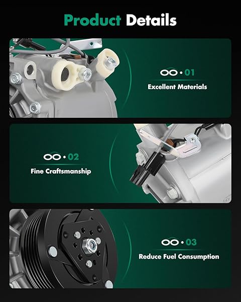 SCITOO AC COMPRESSOR COMPATIBLE FOR MITSUBISHI LANCER FOR MITSUBISHI OUTLANDER 2.0L 2.4L 3.0L 2007 2008 2009 2010 CO-11165C CO 11165C 97487 7813A328 140424C 140424NC (MSC90C)