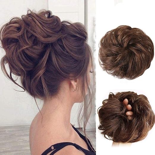 Amazon Com Stamped Glorious 2pcs Real Hair Scrunchies For Women