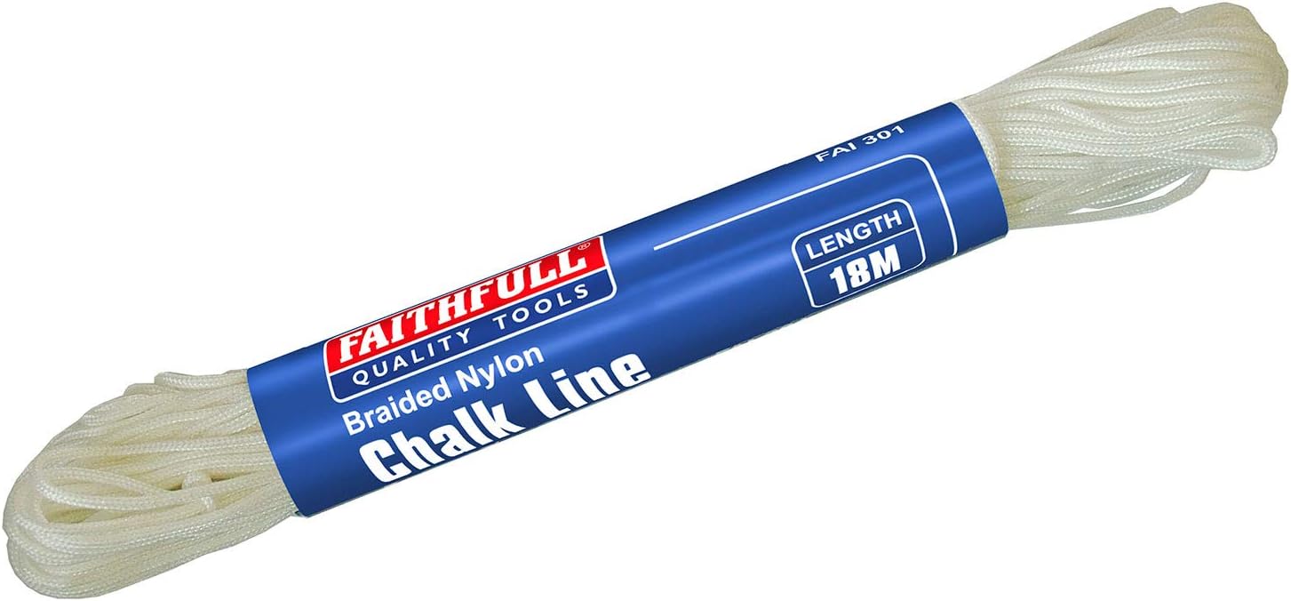 Faithfull 301 Nylon Chalk Line 18M, Box of 12, Blue