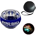 GOZATO Auto-Start Wrist Power Gyro Ball, Wrist Strengthener and Forearm Exerciser for Stronger Arm Fingers Wrist Bones and Muscle with LED Lights