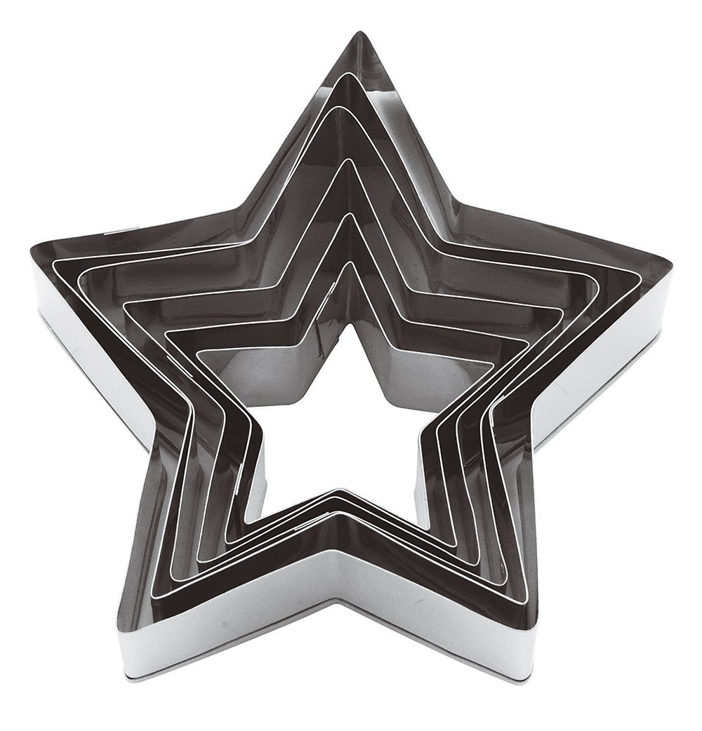 Paderno 47310-10 Star Cookie Cutters Stainless Steel