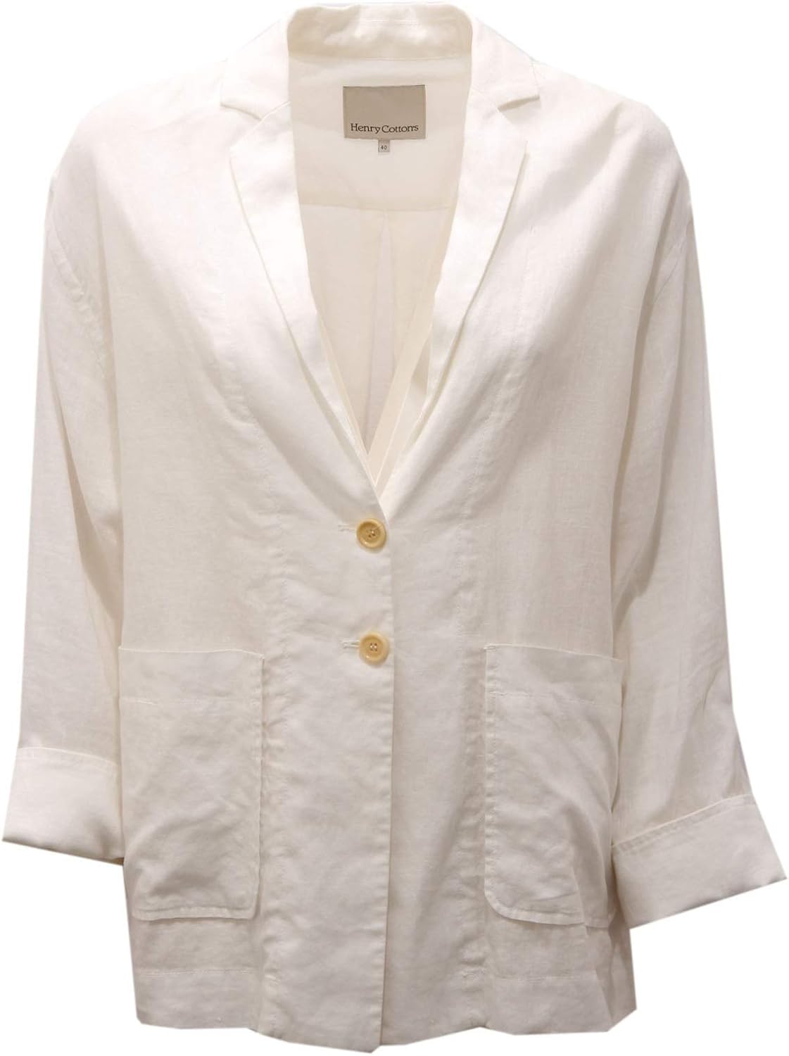 Henry Cottons 6136AC Giacca Donna Off White Linen Blazer Jacket Woman