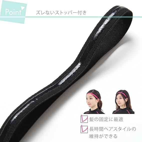 Amazon Nana ヘアバンド スポーツ メンズ レディース 髪留め 汗止め ヘアゴム ヘアーバンド 全12色 シングル 黒 Nana ヘッドバンド