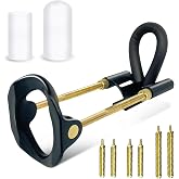 AZREKV Male Extender Stretchcher Kit, Wearable Adjustable Traction Training Device Set, Male Extension Training Device, 3-Section Metal Extension Pole with 2psc Silicone Sleeves（Desert Gold）