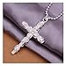 NYKKOLA Jewellery Beautiful Fashion Silver Bead Chain Religion Cross Pendant Necklace