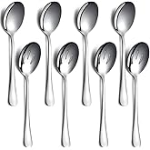 Serving Spoons Pack of 8, Kyraton Large Serving Spoons for Buffet, Stainless Steel Sering Utensils Set for Parties, Gift Wife