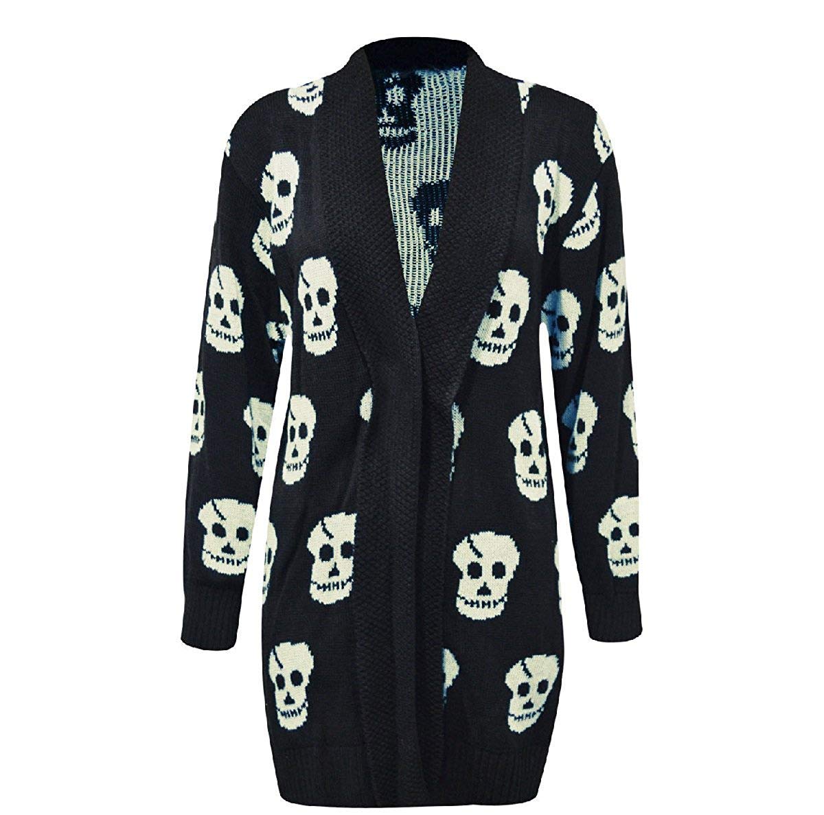 Size Knitted Skull Cardigan Winter Item 