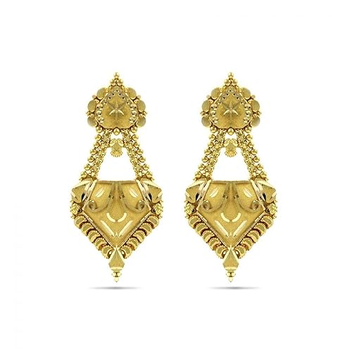 22KT Yellow Gold Jhumki Earrings for Women