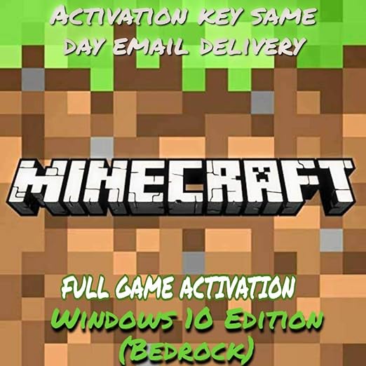 Minecraft Windows 10 Edition Code Product Key Email Delivery No