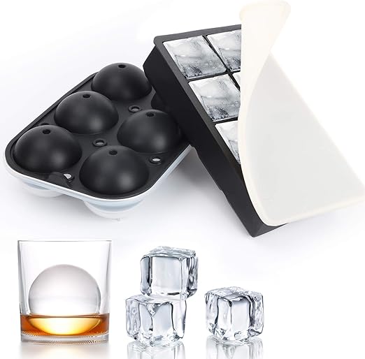 AKINOYAMA Eiswürfelform 6-fach - XXL 45mm Eiskugeln BPA Frei Silikon