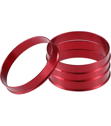 X AUTOHAUX Lot de 4 anneaux centraux en alliage d'aluminium de 106,1 mm
