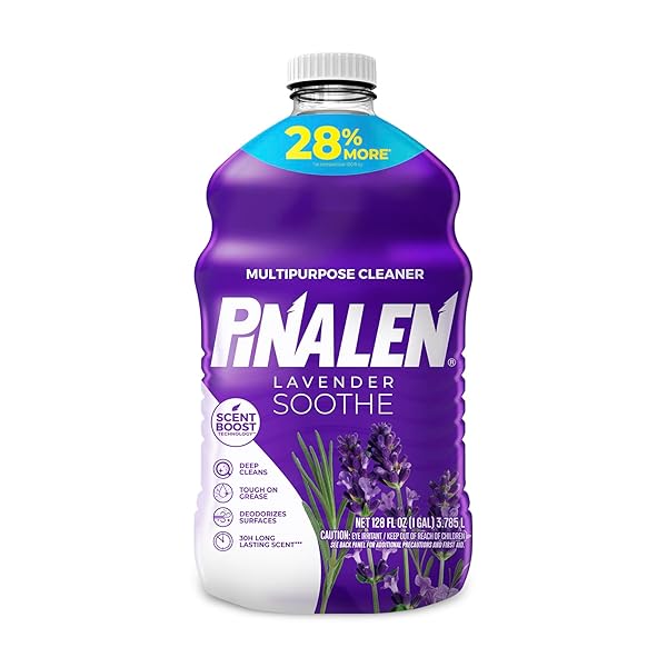 PINALEN MAX AROMAS MULTIPURPOSE CLEANER – LAVENDER SOOTHE SCENT – 128 FL OZ – ALL PURPOSE CLEANER FOR KITCHEN, BATHROOM, FLOORS & SURFACES