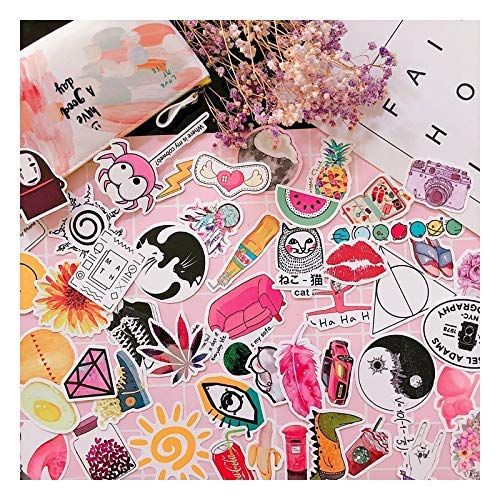 50 Pcs Cute Laptop Stickers Waterbottle Stickers Decorative Stickers Phone Guitar Skateboard Bicycle Bike Stickers - Thumbnail 2
