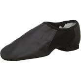 Bloch Girls Neo-Flex Leather Neoprene Slip-On Jazz Dance Shoes, EVA Outsole