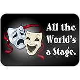 All The World's a Stage Comedy Tragedy Drama Masks - Acting Theatre Theater 9