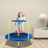 VEVOR 3FT Kids Trampoline Toddler Foldable Mini Baby Trampoline Foam Handle 3+ view 8