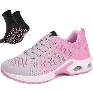 WVCYZY 12 Hour Shift Shoes for Women, Orthopedic Air Cushion, Wide Toe, Breathable Lightweight & Arch Support for All-Day Sta