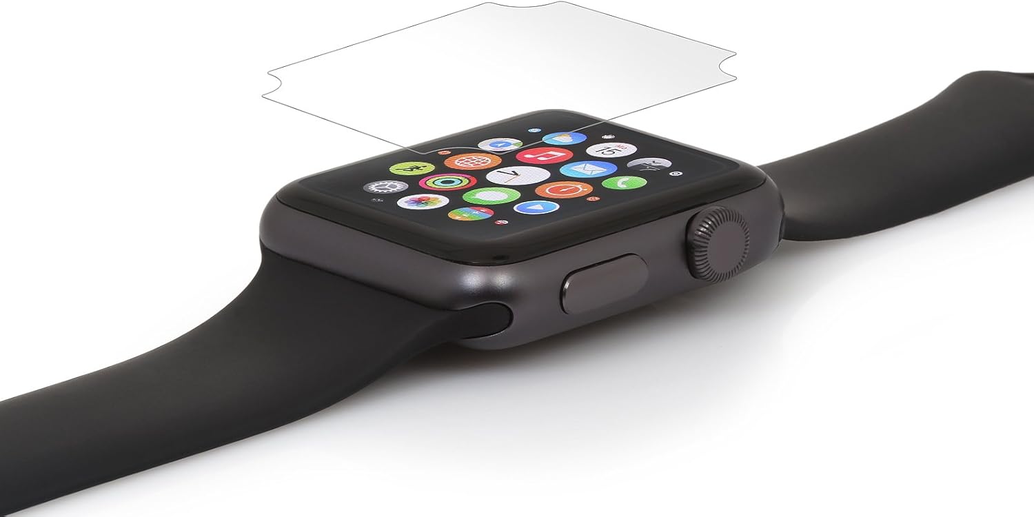 StilGut Flexible Screen Protector Compatible with Apple Watch, Apple Watch Series 2 (42 mm), 2 Pack, Apple Watch 42mm