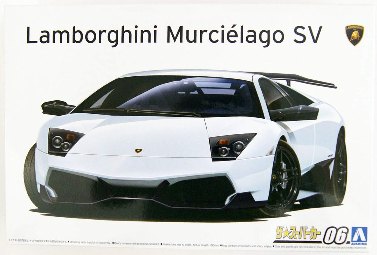 Aoshima 1/24 Scale '09 Murcielago LP670-4 SV - Plastic Model Buiding Set # 59012