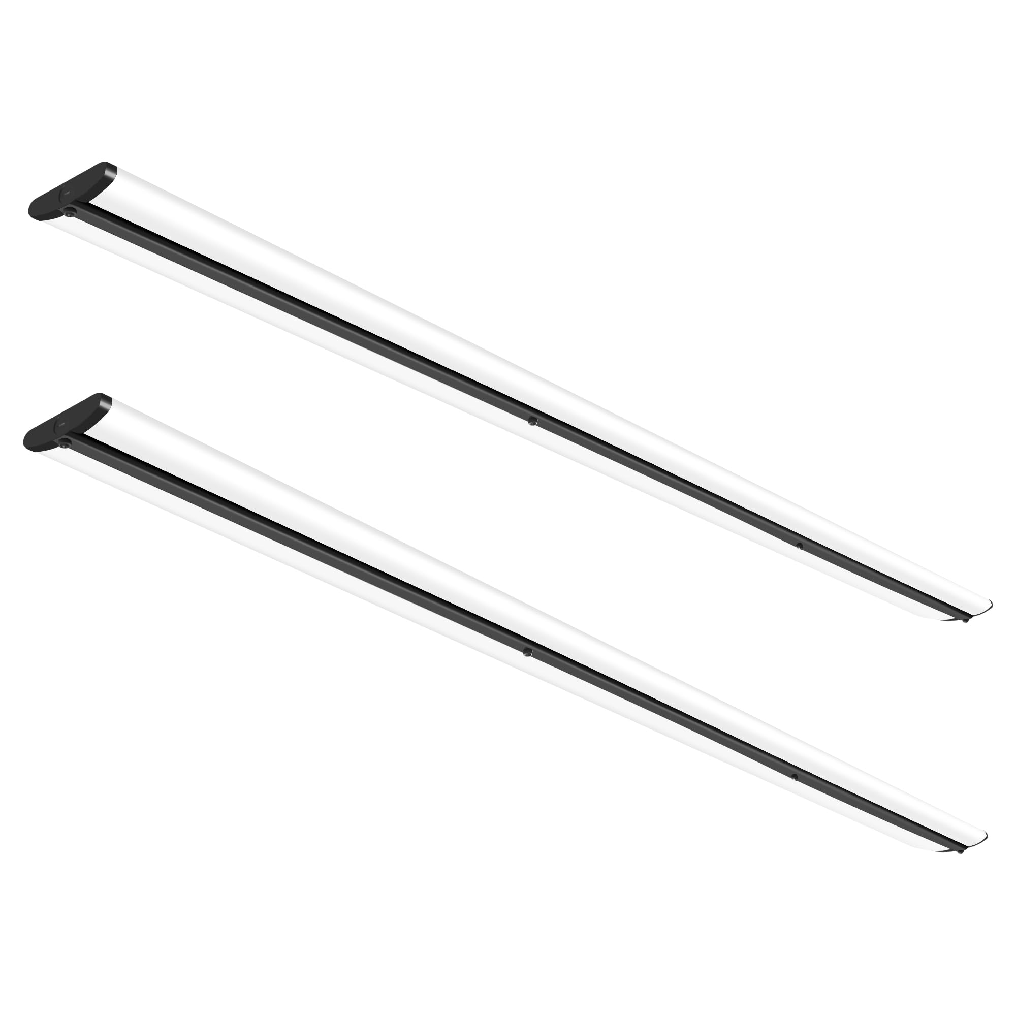 Photo 1 of hykolity 110W 8FT LED Shop Lights Ultra Slim LED Wraparound, 12600lm 5000K LED Strip Lights, 8 Foot Flush Mount Warehouse Garage Office Ceiling Light Fixture, Fluorescent Tube Replacement, ETL, 2 Pack