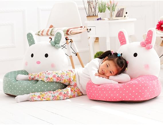 Vercart Canape Enfant Fauteuil Pour Garcon Fille Chaise Rembourree Coussin De Sol Pouf Bebe Siege Enfant Doux Confortable Decoration Pour La Chambre Denfant Lapin Bleu Velours 45xx48x38cm Ameublement Et Decoration Cuisine