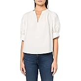 Velvet by Graham & Spencer Womens Laria Sunflower Embroidered Poplin Blouse