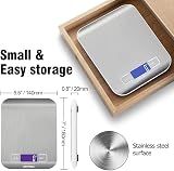 GRIFEMA GA2002 Digital Kitchen Scale 5kg 1g LCD Display Stainless Steel Blue view 6
