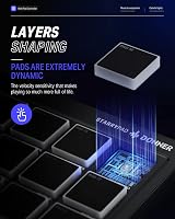Donner STARRYPAD MINI USB C MIDI Pad Controller 16 Pads 2 Faders Knobs Black view 6
