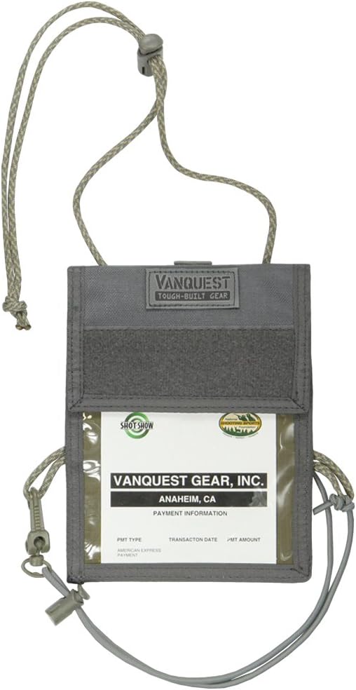 VANQUEST Traverse (Gen-2) RFID-Blocking Passport ID Holder (Wolf Gray) (Wolf Gray), 1.5" x 5"