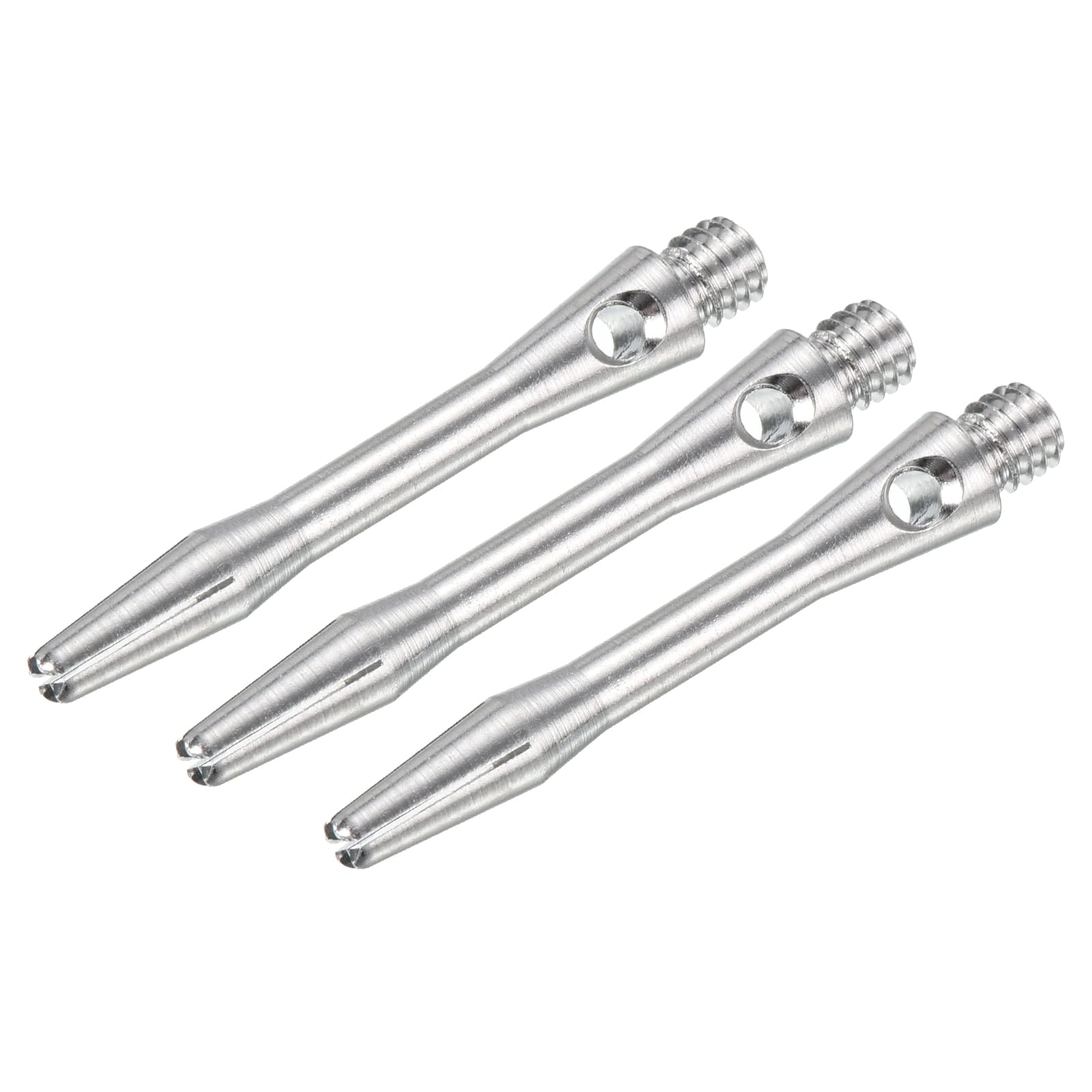 PATIKIL 35mm Aluminum Dart Shafts, Medium 2BA Thread Dart Stems Dart Accessories Throwing Fitting for Steel Tip - 3 Pack (Silver Tone)
