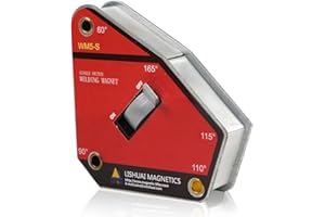 LISHUAI Strong Single Switch Welding Magnet Holder,Neodymium Magnetic Welding Clamp,Magnet Square 45 90 Degree (Multi-Angle)
