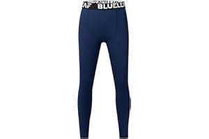 Blueleaf Boy's Compression Leggings Youth Athletic Tights Basketball Baseball Football Pants Quick Dry Sports Base Layer