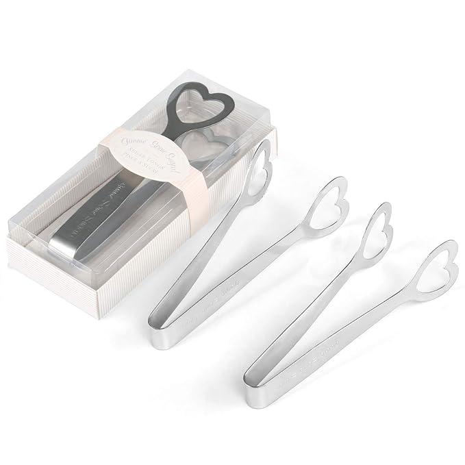 Kesote 3 Stück Zuckerzange Herz Servierzange für Hochzeit Party