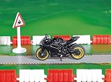 SIKU Ducati Panigale 1299 Motorbike with Tape and Sign Black Metal Plastic view 2