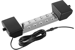 Uargd 12-Head Ultrasonic Mist Maker, 9000mL/H Fogger with 300W Waterproof Power Supply, Buoy, and Replacement Discs for Ponds