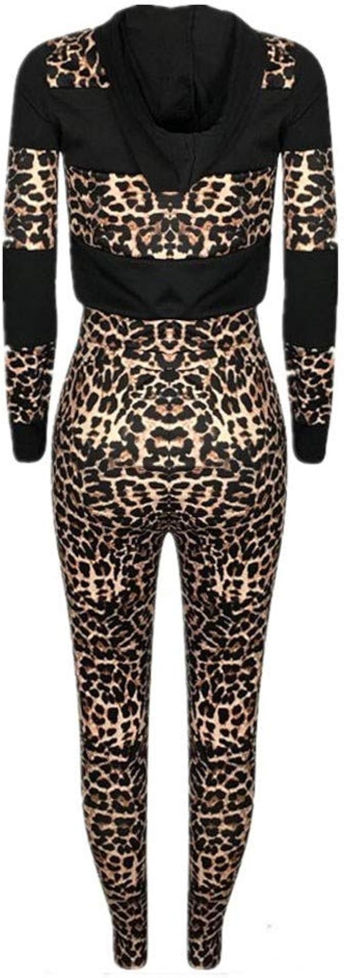 womens leopard print tracksuit
