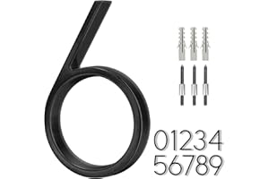 BVNUD 6 Inch Stainless Steel Floating House Number, Metal Modern House Numbers, for Outdoor Mailbox Yard Home Wall DoorGarage Gate with Nail Kit, Coated Black, 911 Visibility Signage