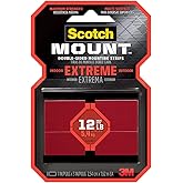 Scotch Extreme Mounting Strips, Double-Sided Heavy Duty Tape, 8 Strips, 1 in x 3 in, Use Instead of Nails or Screws, Works on