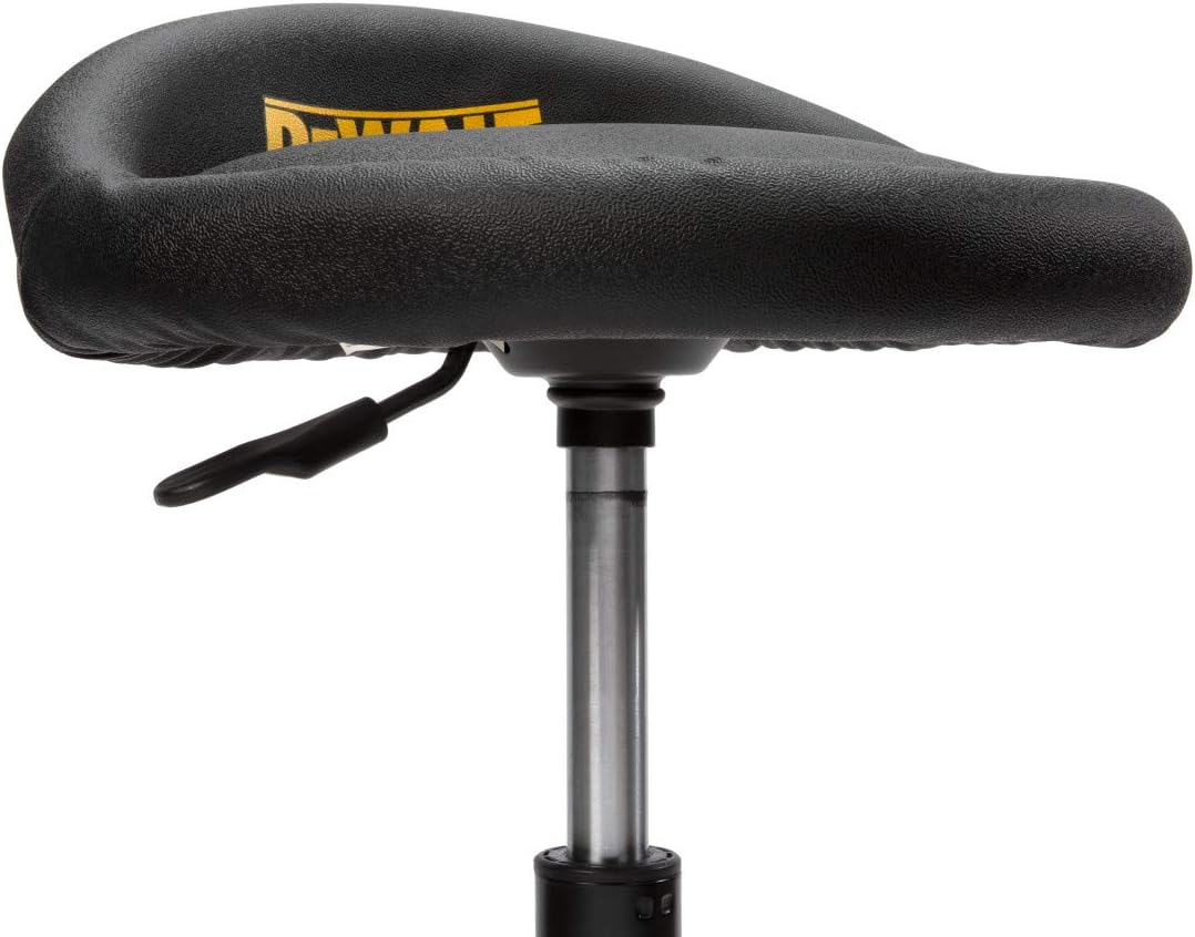 Dewalt Padded, Rolling Shop/Garage Stool, 360-degree Swivel Seat, Durable Steel Frame, Adjustable: Automotive
