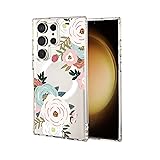 Tcaraersing Crystal Clear Flower Magnetic Case for