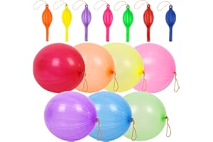 rubfac 30Pcs Punch Balloons, Party Favors for Kids, Thickened Heavy Duty Neon Punching Bounce Balloon for Birthday Goodie Bag Stuffers Exciting Outdoor Play Supply