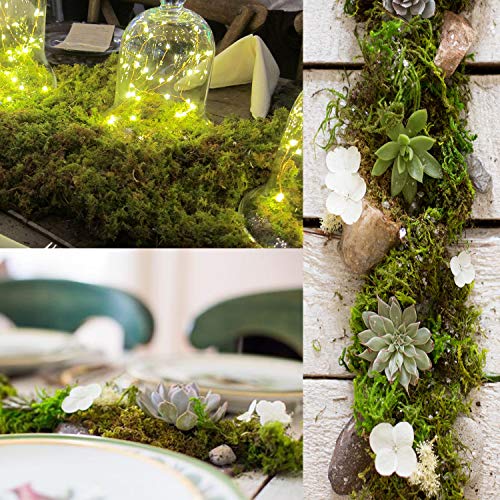 Fake Moss for Centerpieces Decor, Aftificial Green Moss for