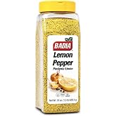 Badia Lemon Pepper Seasoning, 24 oz &ndash; Zesty Citrus &amp; Savory Blend | Bright lemon, black pepper, garlic, and onion blend for chicken, seafood, vegetables, grilling, and everyday cooking