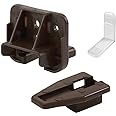 Prime-Line R 7321 Drawer Track Guide and Glides - Replacement Furniture Parts for Dressers, Hutches and Nightstand Drawer Systems, Brown (1 Set)