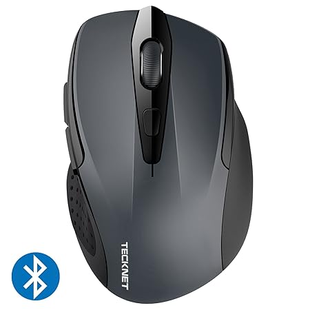 TECKNET Bluetooth Maus, Kompakte Wireless Kabellose Bluetooth Mouse, 5 verstellbare DPI Level, bis zu 2600 DPI, 12 Monate Bat