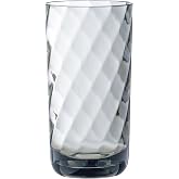 KLIFA- DENVER- 19 ounce, Set of 6, Acrylic Highball Drinking Glasses, Iced Tea Cups, BPA-Free, Plastic Drinkware, Dishwasher Safe, Gray-Black