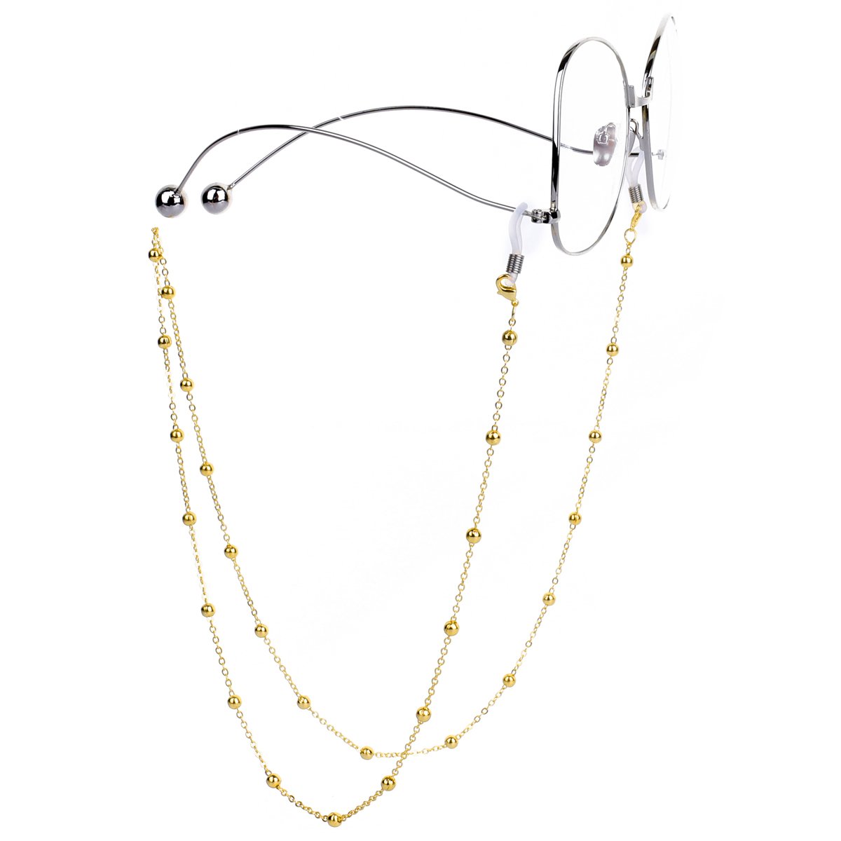 Mini Tree Spectacle Chain Glasses Chains for Women Eyeglass Chains Beads Reading Glasses Neck Cord Sunglasses Strap Holder (Gold)